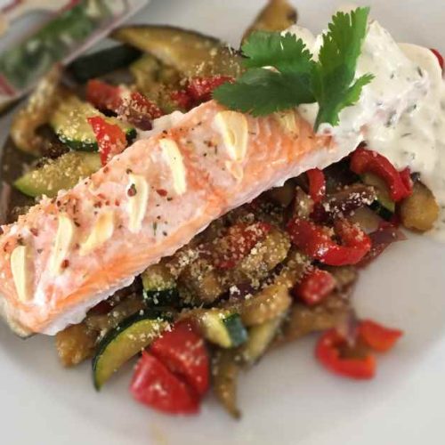 Low Carb Baked Garlic Salmon