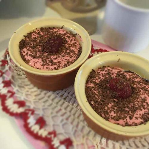 Low Carb Raspberry Coconut Mousse