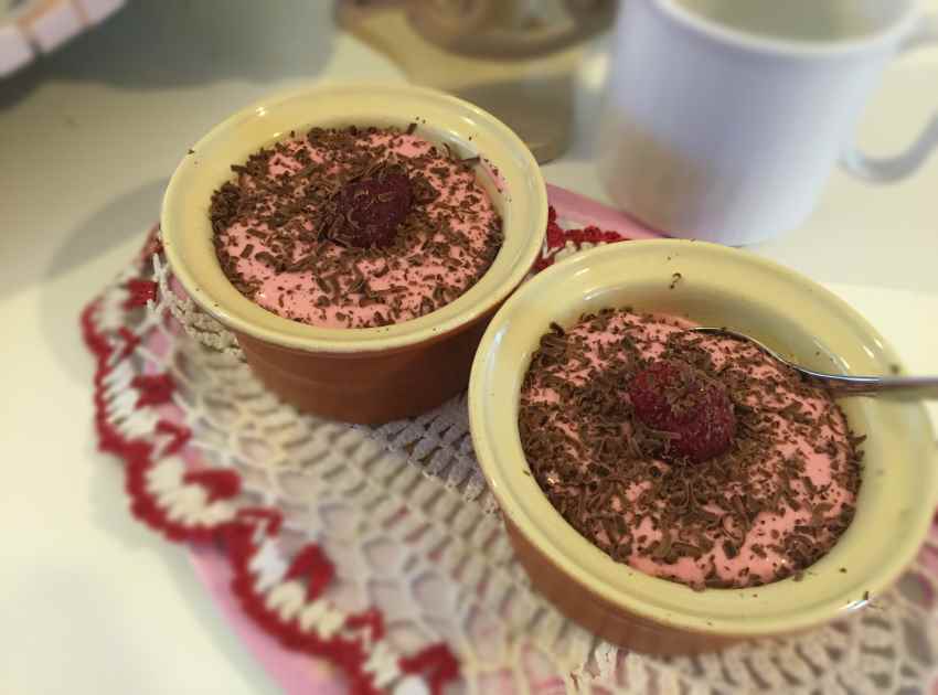 Low Carb Raspberry Coconut Mousse