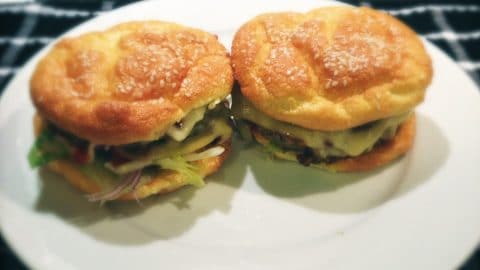 Low Carb Oopsie Bread Cheeseburgers