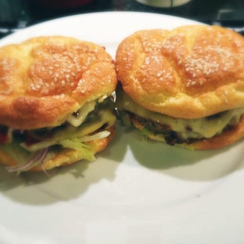 Low Carb Oopsie Bread Cheeseburgers