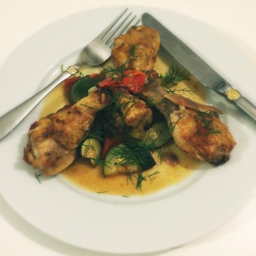 Roasted Drumsticks with Vegetables