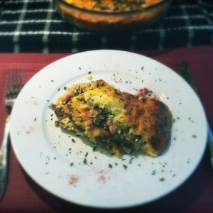 Low Carb Smoked Pancetta Mushroom Crustless Quiche