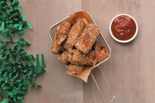 Keto mozzarella sticks