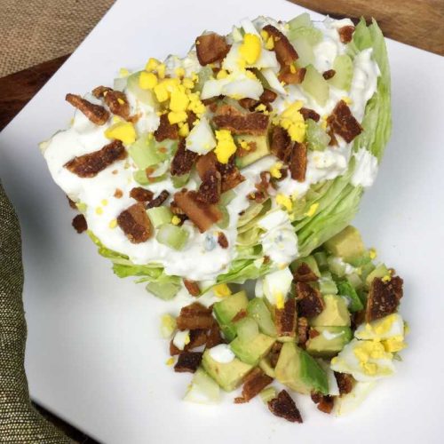 Low Carb Wedge Salad with Homemade Blue Cheese
