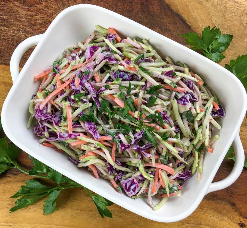 Low Carb Easy Crunchy Broccoli Slaw