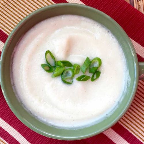 Low Carb Cauliflower & Goat Cheese Soup